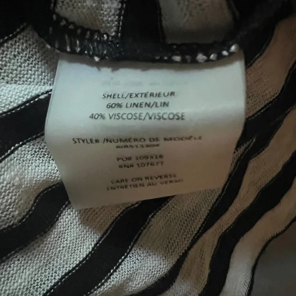 Alice and Olivia Women’s Mini Shirtdress Linen Blend Stripes size MD - Picture 8 of 9